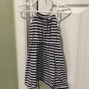 Navy and white stripes dress